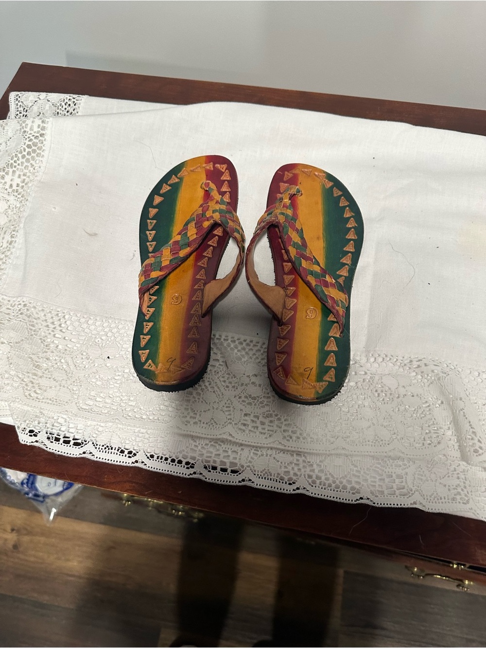 Women's Multicolor Braided Strap Flip Flop Sandals